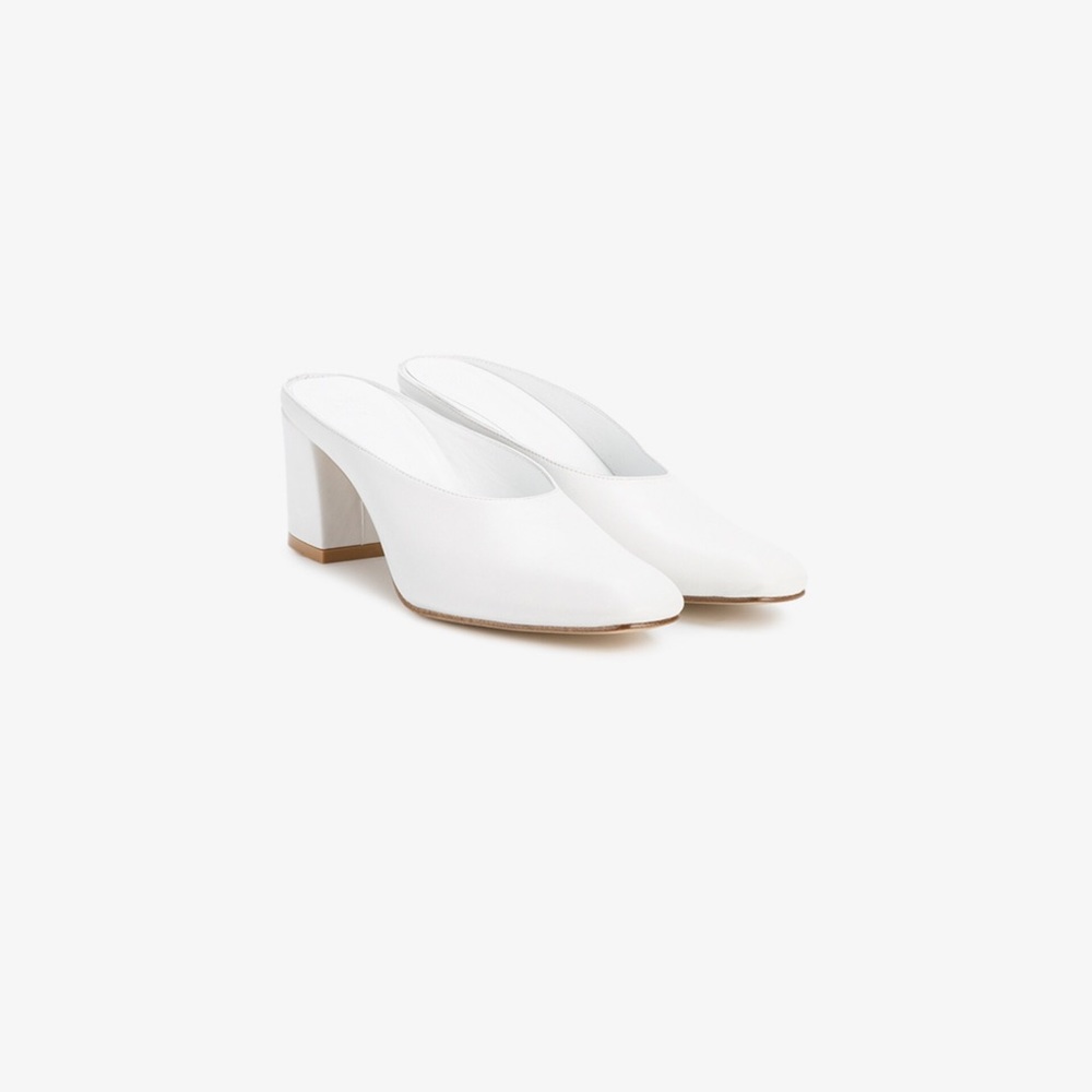 Maryam Nassir Zadeh white Mules